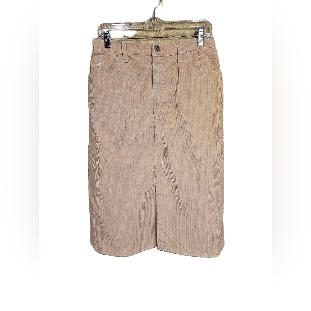 Vintage Wranglers tan corduroy skirt. Size 14